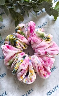 Image 3 of Hand-dyed Silk Velvet Scrunchie (#1)