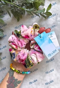Image 4 of Hand-dyed Silk Velvet Scrunchie (#1)