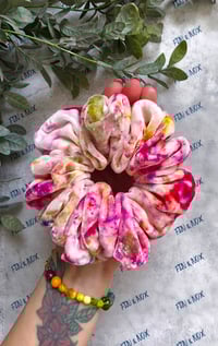 Image 3 of Hand-dyed Silk Velvet Scrunchie (#2)