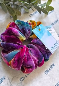 Image 3 of Hand-dyed Silk Velvet Scrunchie (#3)