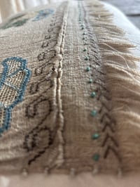 Image 6 of 2 x  GRAPES DESIGN EARLY 20TH CENTURY HAND EMBROIDERED ANTIQUE TURKISH TEXTILE ON CALICO