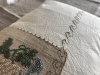 Image 10 of 2 x  GRAPES DESIGN EARLY 20TH CENTURY HAND EMBROIDERED ANTIQUE TURKISH TEXTILE ON CALICO