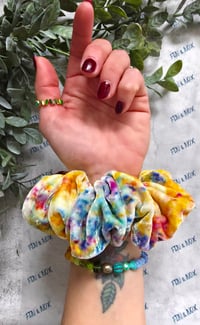 Image 2 of Hand-dyed Silk Velvet Scrunchie (#4)