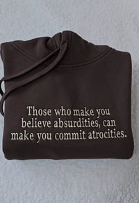 Image 2 of Voltaire quote hoodie