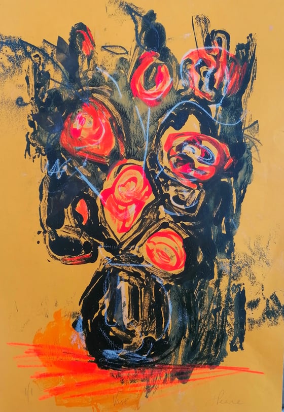 Image of Vase of Roses 