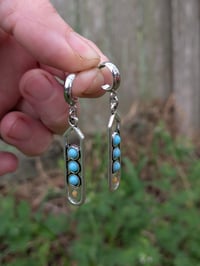 Image 4 of Turquoise Mustard Seed Necklace and Earring Set