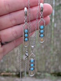 Image 5 of Turquoise Mustard Seed Necklace and Earring Set