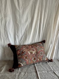 Image 2 of VINTAGE SWEDISH WOOLEN TAPESTY TEXTILE ON VELVET