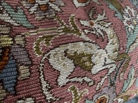 Image 3 of VINTAGE SWEDISH WOOLEN TAPESTY TEXTILE ON VELVET