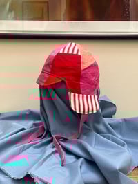 Image 1 of Pink Patchwork Ear Flap Hat