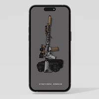 Rifle Case phone wallpaper grey 