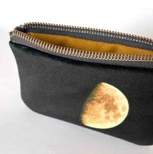 Image of Moon, velvet zipper purse - fits cards