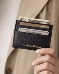 Image 3 of Leather Card Holder - Classic Black