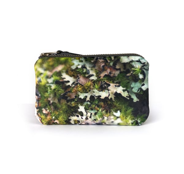 Image of Moss, velvet zipper purse - fits cards