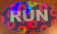 Donut RUN Foil Sticker