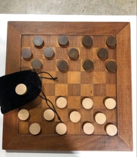 Image 2 of Handcrafted Wood Checkerboard