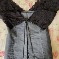 Image 3 of Denim lace top & matching low rise short