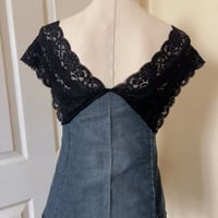 Image 4 of Denim lace top & matching low rise short