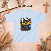 Image 3 of Kids T-Shirt - "God Is In Control" Colorful Gaming Controller Tee (Psalm 46:10)