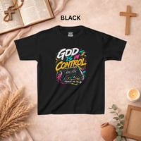 Image 11 of Kids T-Shirt - "God Is In Control" Colorful Gaming Controller Tee (Psalm 46:10)
