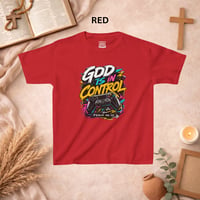 Image 12 of Kids T-Shirt - "God Is In Control" Colorful Gaming Controller Tee (Psalm 46:10)