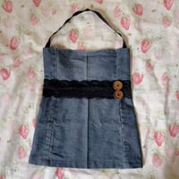 Image 1 of Denim button halter top