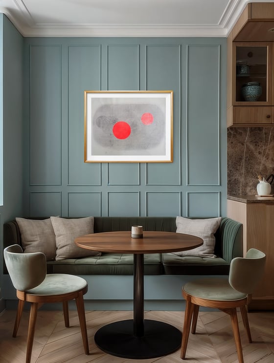 Image of 'Mars' - Planet Monotype Print