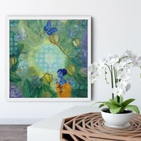 Image 5 of Ethereal Reverie: Original 10x10 Fairy Goddess Painting on Gessoboard
