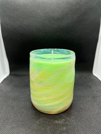 Image 1 of Silver Fumed Candle (Green Wax+Vanilla Scented)
