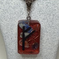 Image 2 of Fehu Rune Orgonite Necklace