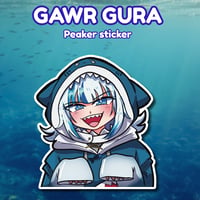 Image 1 of Gawr Gura Peaker Sticker