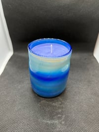 Image 1 of Cobalt Silver Fumed Candle Mystery Pendant (Purple Wax+Lavender Scented+Mystery Pendant)