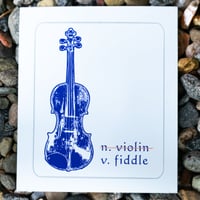 Image 1 of Fiddle Not Violin Sticker - Americana, Folk & Country Music · Vintage Style · Music Lover Gift