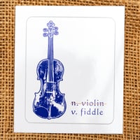 Image 4 of Fiddle Not Violin Sticker - Americana, Folk & Country Music · Vintage Style · Music Lover Gift