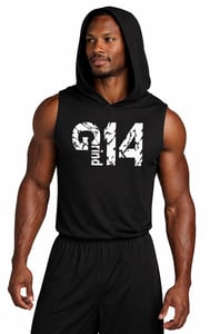 Image of LIGHTWEIGHT SLEEVELESS GRIND ONE FOUR HOODIE
