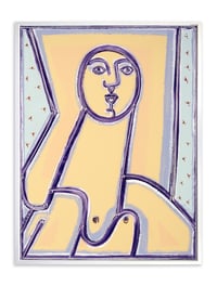 Image 1 of "Woman In Violet & Peach" by America Martin