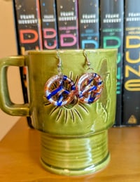 Peace Sign Pendant Earrings