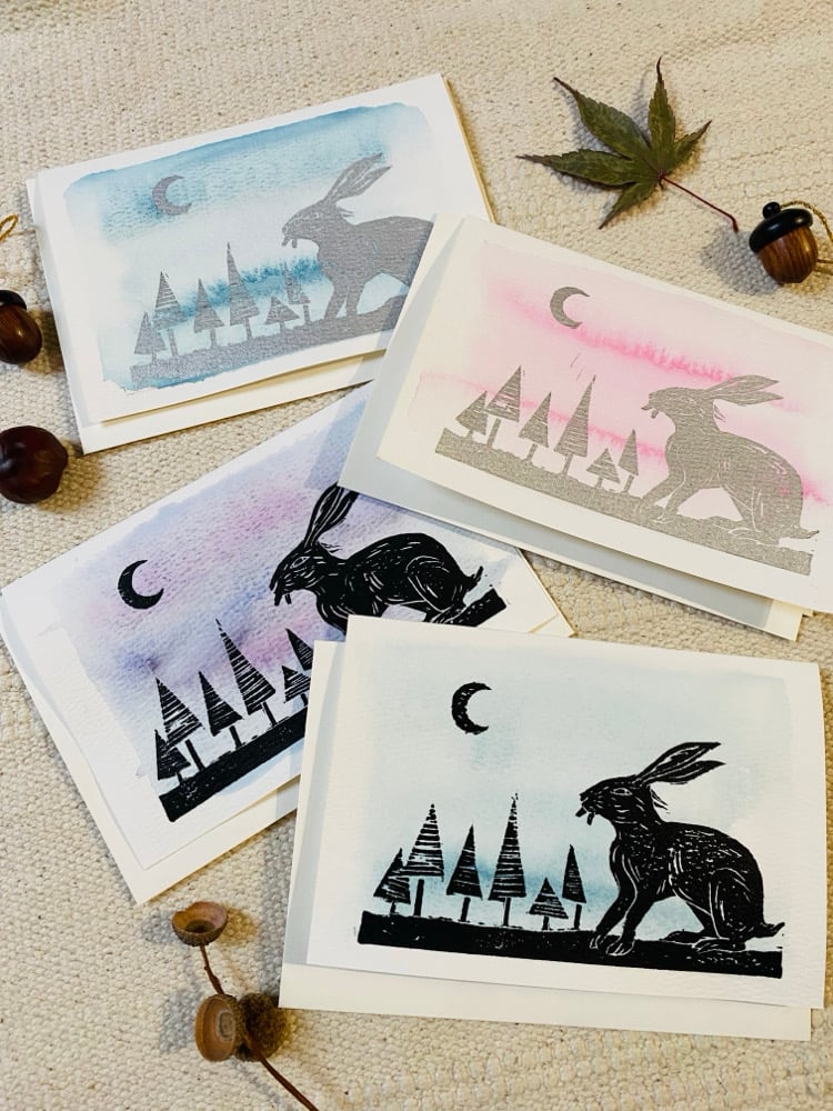 Image of Arctic Hare Watercolour Cards