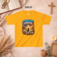 Image 5 of Kids T-Shirt — "Fearless Faith" Christian Graphic Tee (Shield & Cross Design)