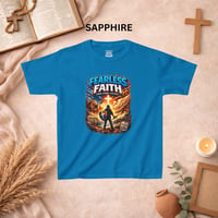 Image 6 of Kids T-Shirt — "Fearless Faith" Christian Graphic Tee (Shield & Cross Design)