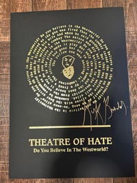Theatre of Hate Hand Foiled Lyric Poster Limited Edition