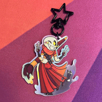Holographic Acrylic Charm "Ink Sans"