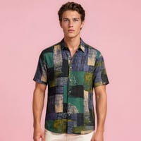 Camisa cuadros verde vintage