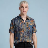 Camisa flores al óleo