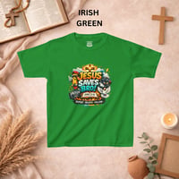 Image 7 of Kids T-Shirt — "Jesus Saves Bro!" Colorful Christian Faith Graphic