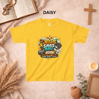 Image 8 of Kids T-Shirt — "Jesus Saves Bro!" Colorful Christian Faith Graphic