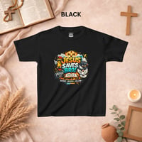 Image 11 of Kids T-Shirt — "Jesus Saves Bro!" Colorful Christian Faith Graphic