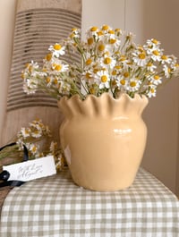 Image 1 of Butter Yellow Frill Vase