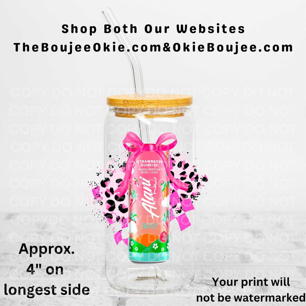 Image of Alani Strawberry Sunrise Uv Dtf Decal Double Sided             T11