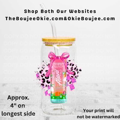 Image of Alani Strawberry Sunrise Uv Dtf Decal Double Sided             T11